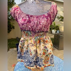 Vintage Forever 21 Multicolor Paisley Dress